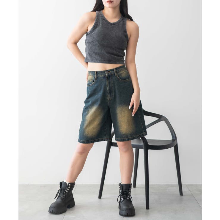 ヴィンテージウォッシュカップインアメスリタンク | WEGO【WOMEN】 | 詳細画像7 