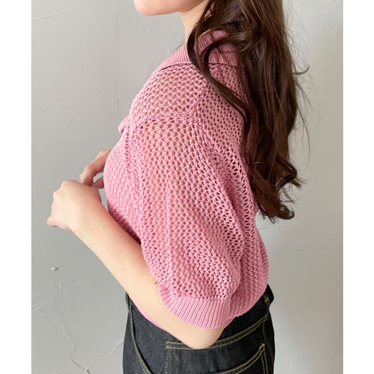 襟付きリボンメッシュショートカーデ | WEGO【WOMEN】 | 詳細画像20 