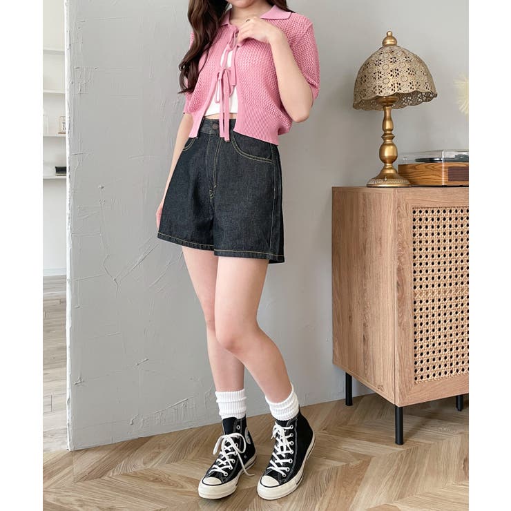 襟付きリボンメッシュショートカーデ | WEGO【WOMEN】 | 詳細画像22 