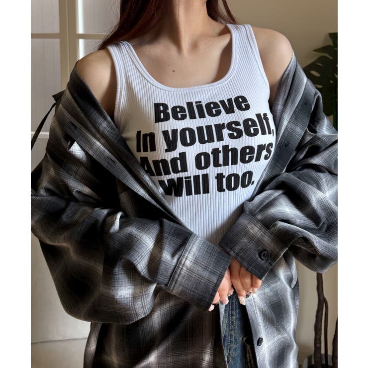 グラフィックカップ付きリブタンク | WEGO【WOMEN】 | 詳細画像9 