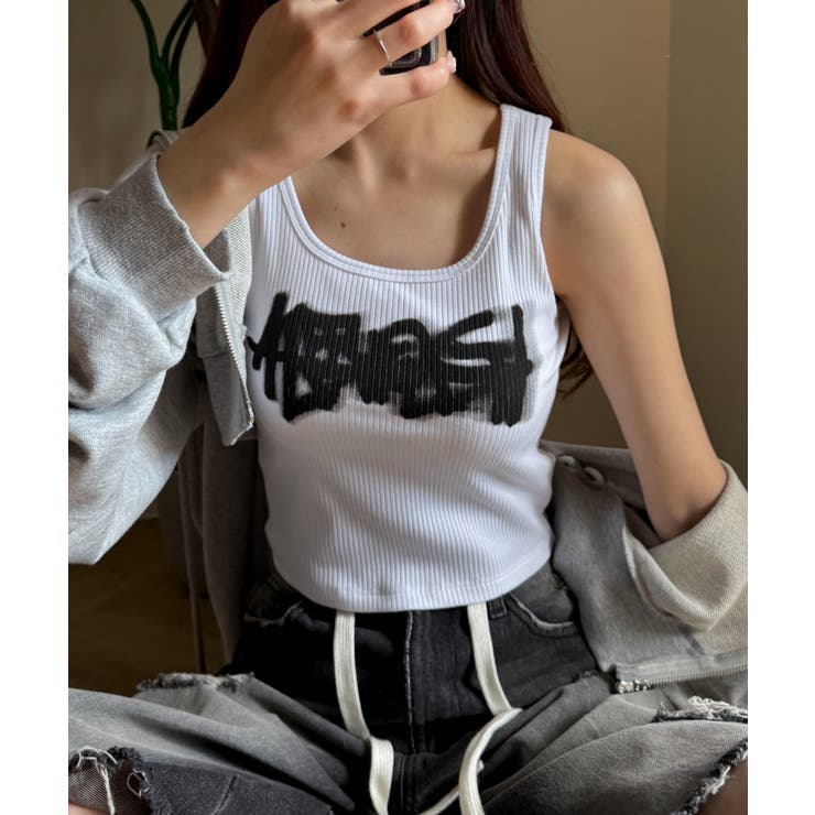 グラフィックカップ付きリブタンク | WEGO【WOMEN】 | 詳細画像16 
