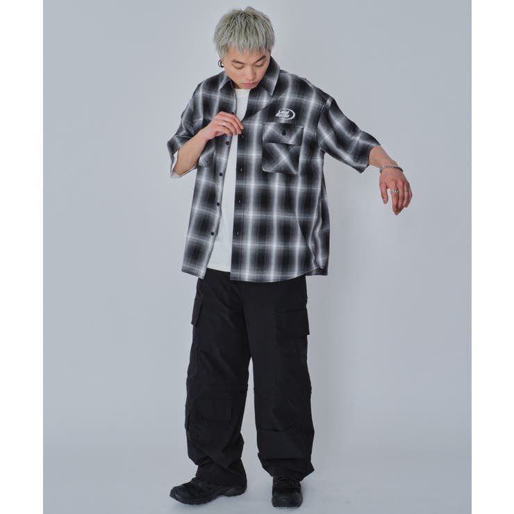 グラフィックオンブレチェックシャツ(SS) | WEGO【MEN】 | 詳細画像5 