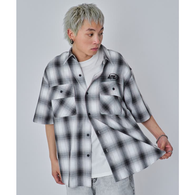 グラフィックオンブレチェックシャツ(SS)[品番：WG010094135