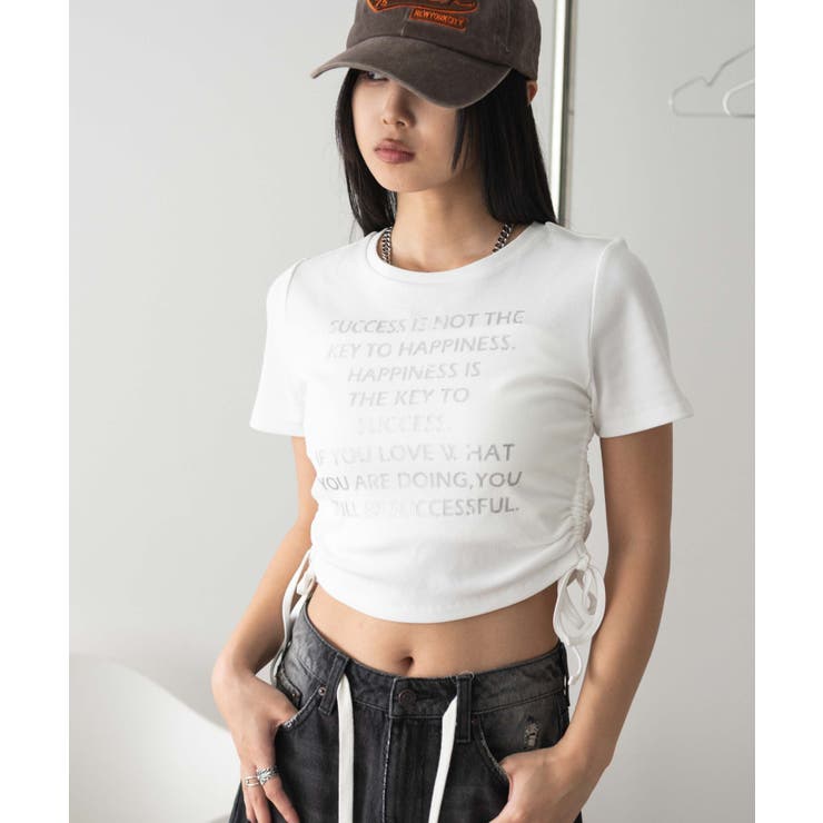 ideaswam レディース クロップドTシャツ ホワイト ピチT チビT ideaswam レディース クロップドTシャツ ホワイト ピチT チビT