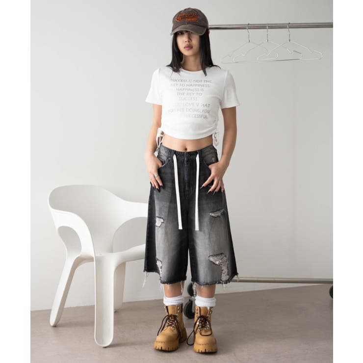 グラフィックサイドドロストリブちびT | WEGO【WOMEN】 | 詳細画像9 