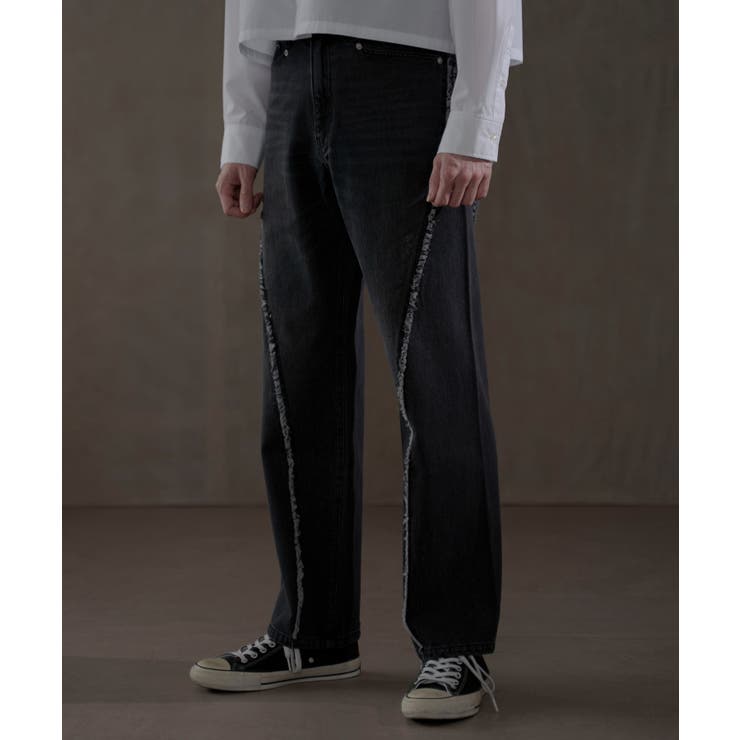 フリンジラインストレートデニム | WEGO【MEN】 | 詳細画像1 