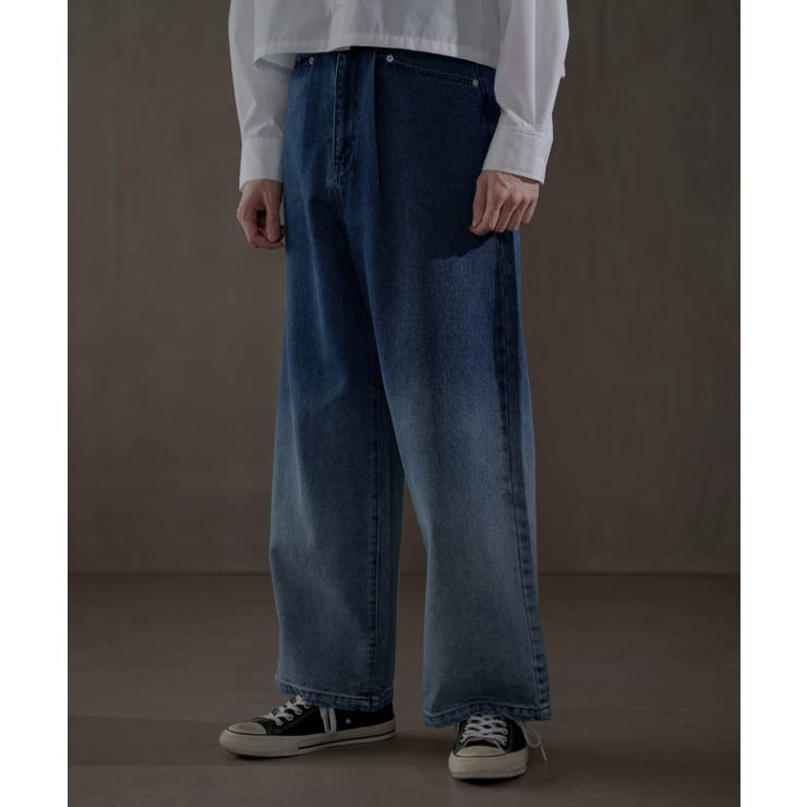 デニム中濃加工色 | グラデーションバギーデニム | WEGO【MEN】