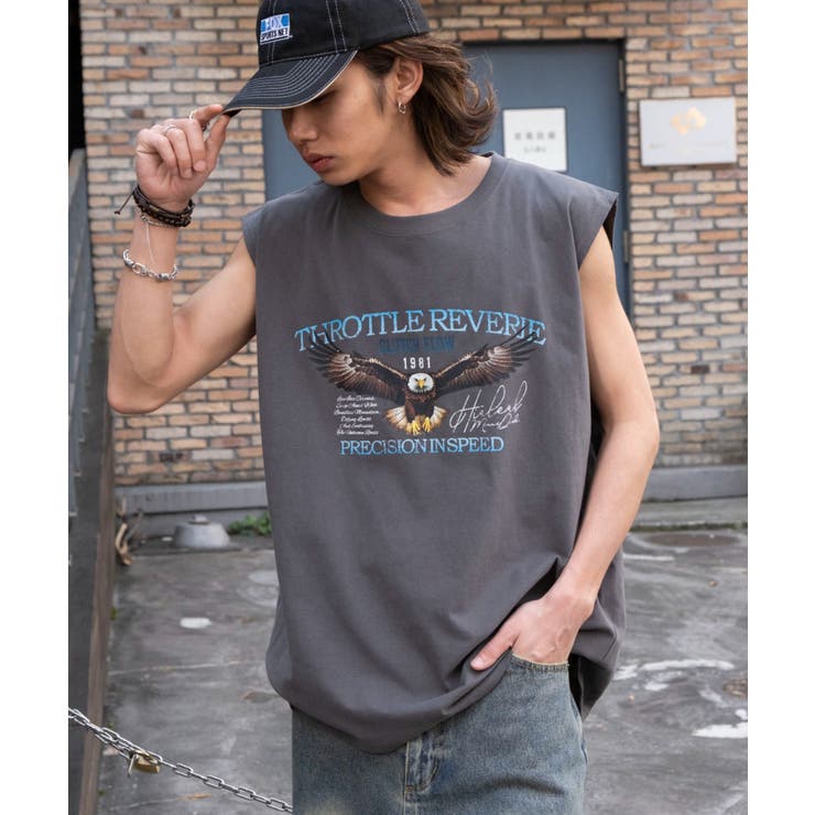 ヴィンテージライクグラフィックノースリーブ | WEGO【MEN】 | 詳細画像1 