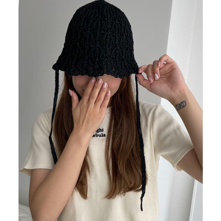 紐付きクロシェ編みハット | WEGO【WOMEN】 | 詳細画像3 