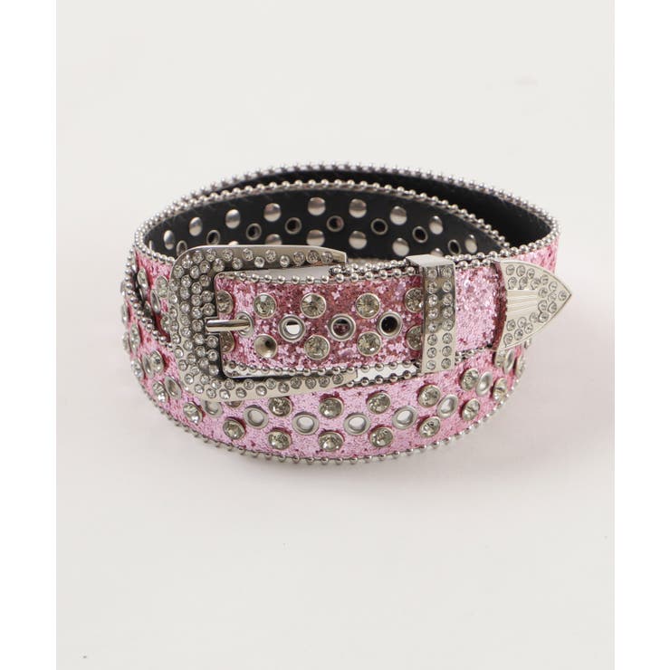 ライトピンク | Lビジューバックルラメスタッズベルト | WEGO【WOMEN】