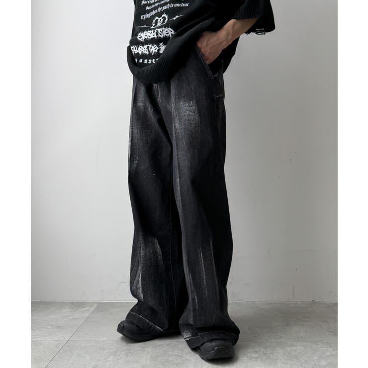 65 | メタリックプリントデニムパンツ | WEGO【MEN】