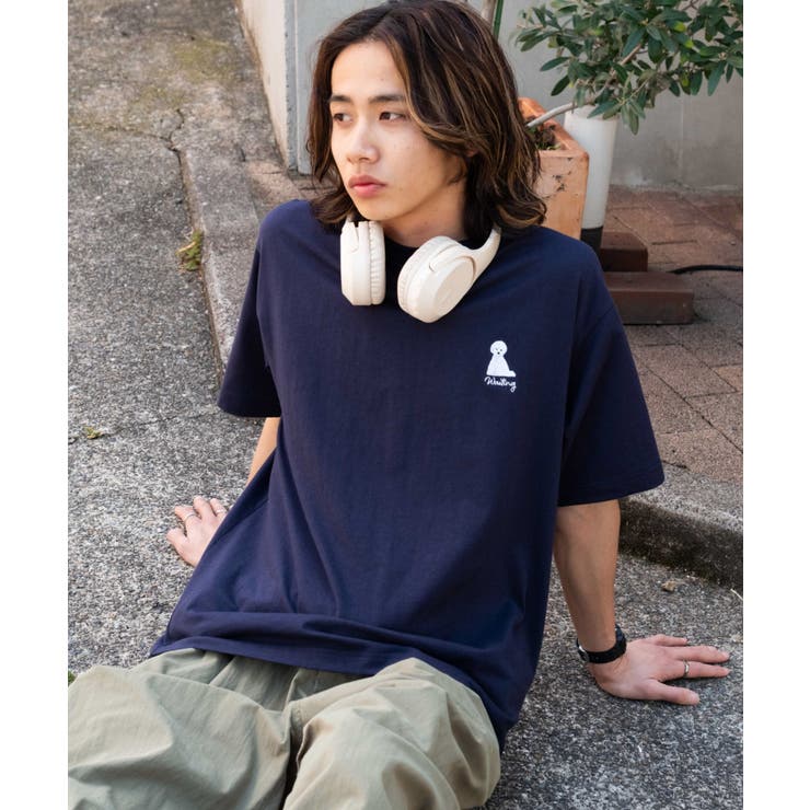 ネイビー | グラフィックワンポイントT(SS) | WEGO【MEN】