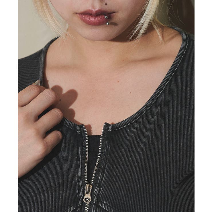 ピグメントダブルZIPトップ | WEGO【WOMEN】 | 詳細画像3 