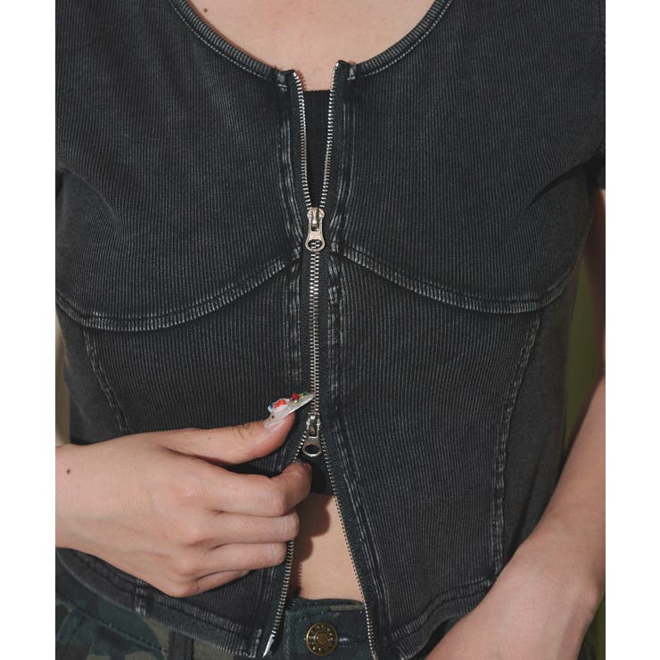 ピグメントダブルZIPトップ | WEGO【WOMEN】 | 詳細画像4 