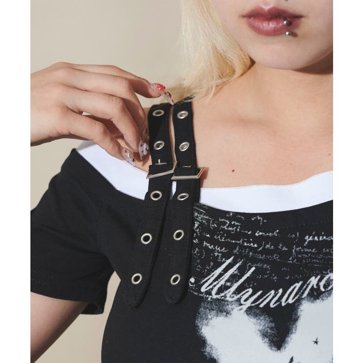 バタフライオフショルピチT | WEGO【WOMEN】 | 詳細画像4 