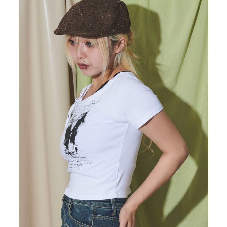 バタフライオフショルピチT | WEGO【WOMEN】 | 詳細画像7 