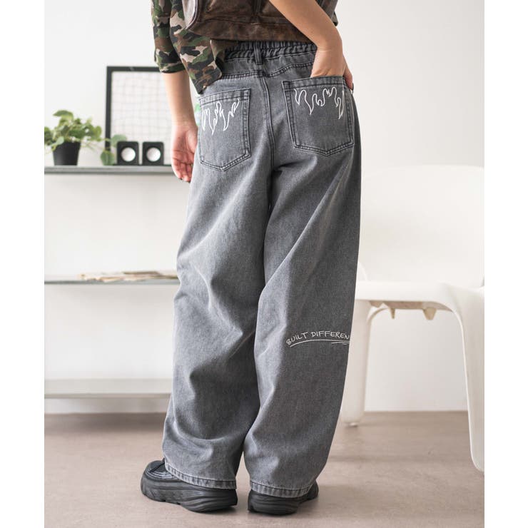 刺繍ロゴバレルレッグパンツ[品番：WG010094444]｜WEGO【WOMEN
