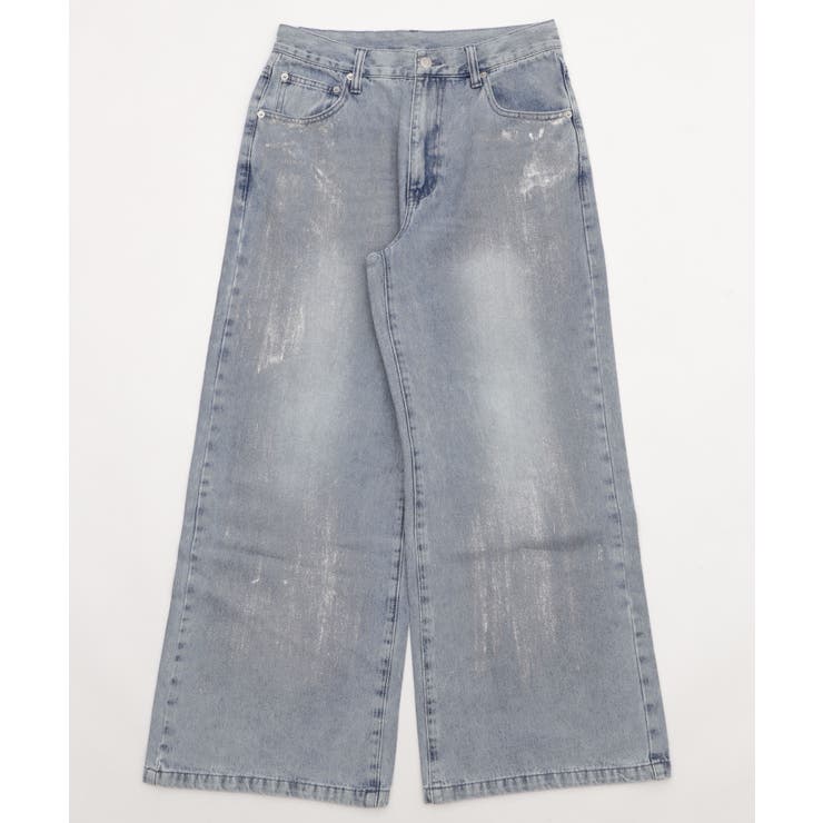 シルバープリントバギーフレアデニム | WEGO【MEN】 | 詳細画像12 