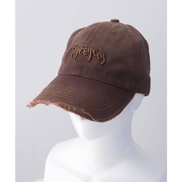 ロゴ刺繍ダメージピグメントキャップ[品番：WG010094488]｜WEGO【MEN