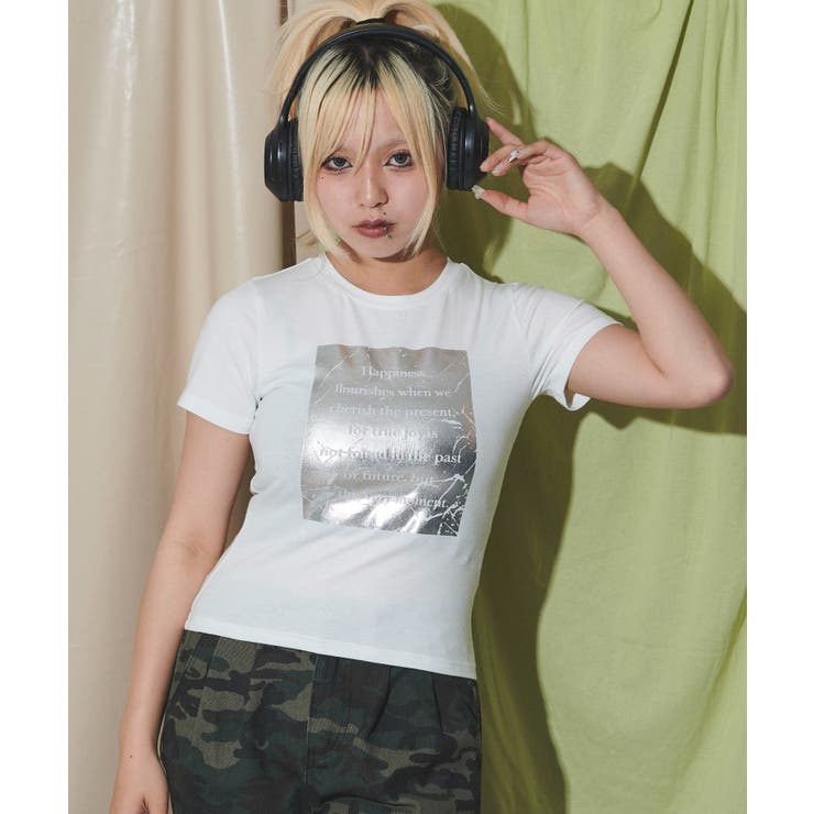 ボックスロゴ箔プリントピチT | WEGO【WOMEN】 | 詳細画像7 