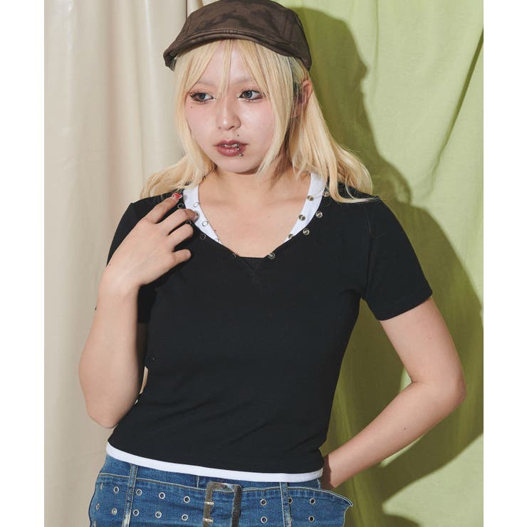 ドットボタンレイヤードTOP | WEGO【WOMEN】 | 詳細画像10 