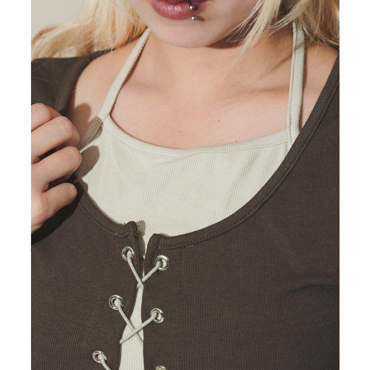 フロントレースアップレイヤードT | WEGO【WOMEN】 | 詳細画像5 