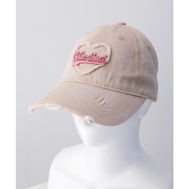 オフホワイト | ハートフリンジ刺繍キャップ | WEGO【MEN】