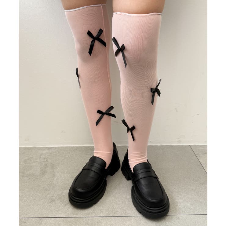 リボンシフォンハイソックス | WEGO【WOMEN】 | 詳細画像1 