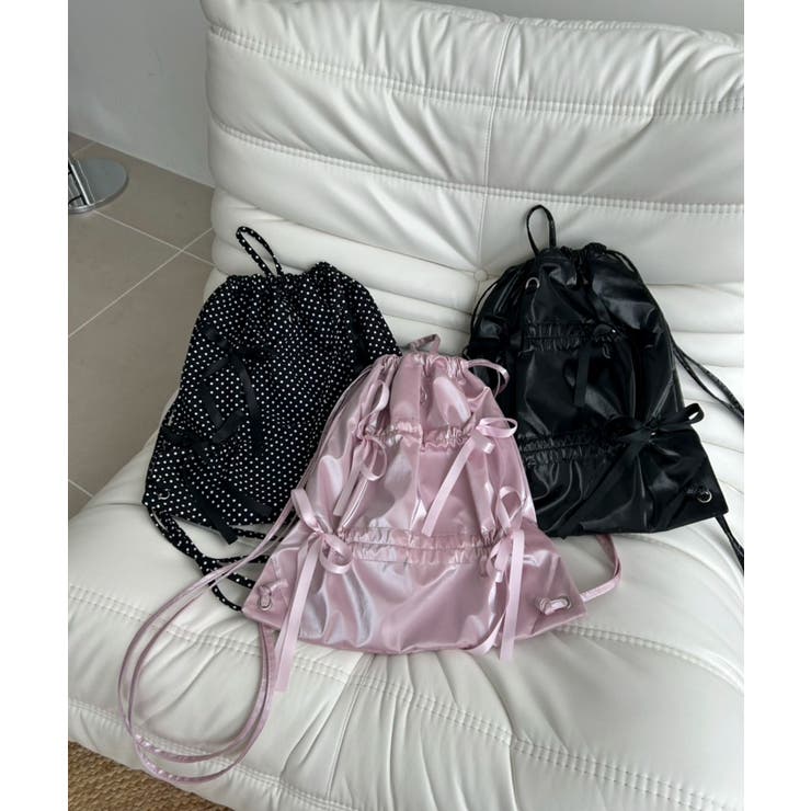 ドロストリボンギャザーナップサック | WEGO【MEN】 | 詳細画像12 