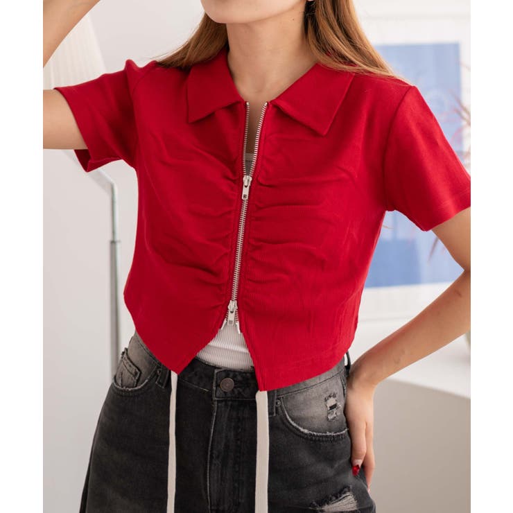 WZIPギャザートップス | WEGO【WOMEN】 | 詳細画像1 