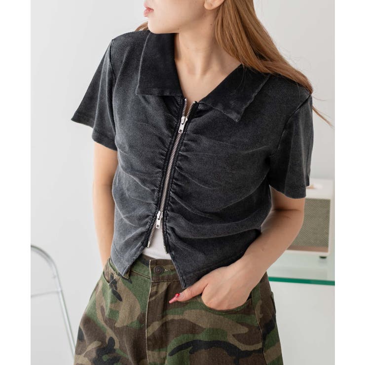 スミクロ | WZIPギャザートップス | WEGO【WOMEN】