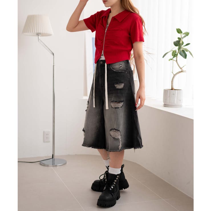 WZIPギャザートップス | WEGO【WOMEN】 | 詳細画像12 