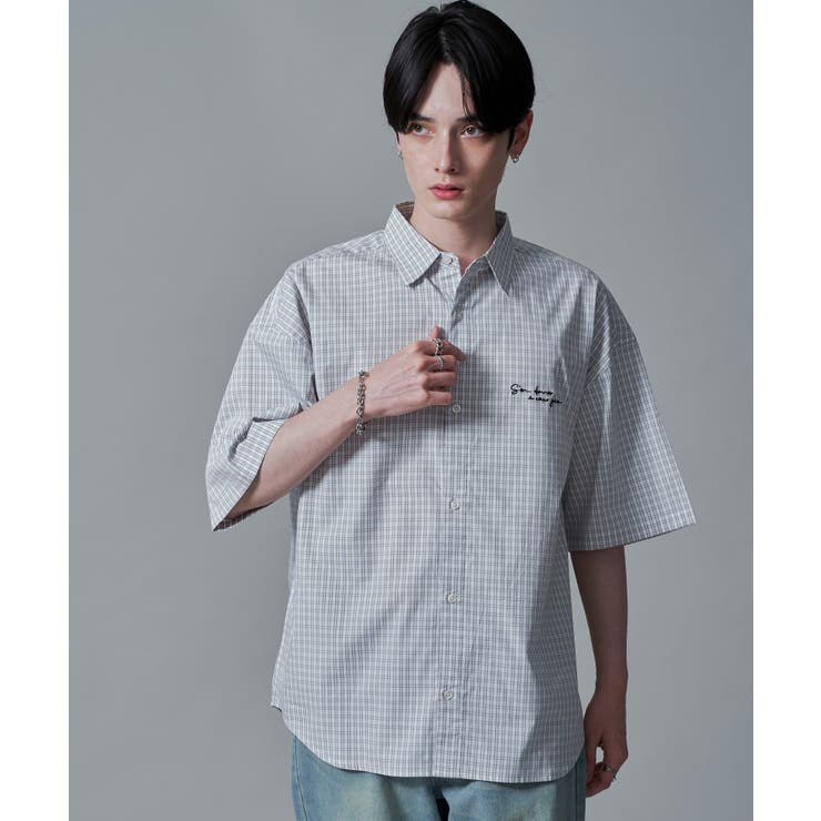 ワンポイントチェックシャツ(SS) | WEGO【MEN】 | 詳細画像1 