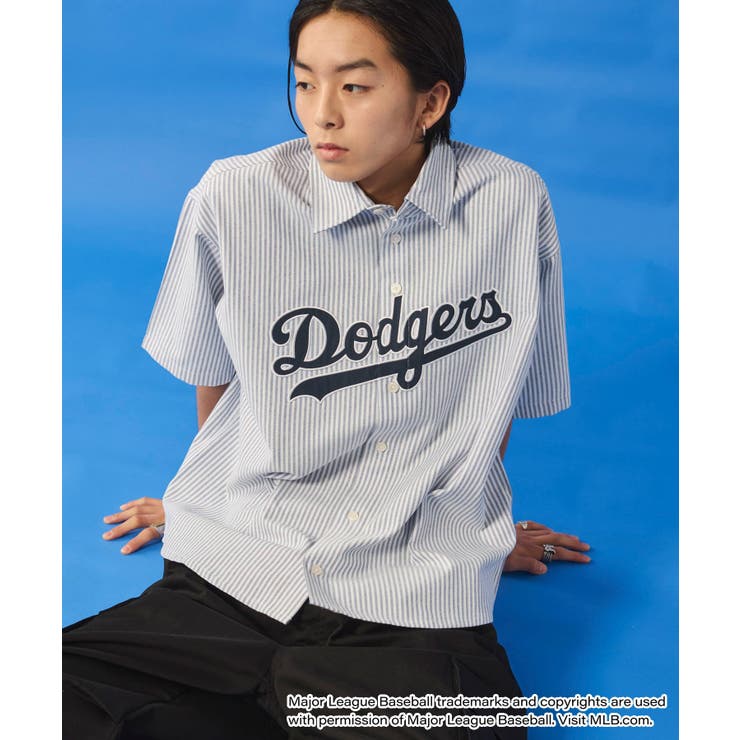 別注MLBストライプグラフィックシャツ(SS) | WEGO【MEN】 | 詳細画像1 