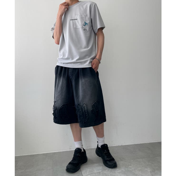 ツイルブラスト加工ワイドショートパンツ | WEGO【MEN】 | 詳細画像12 