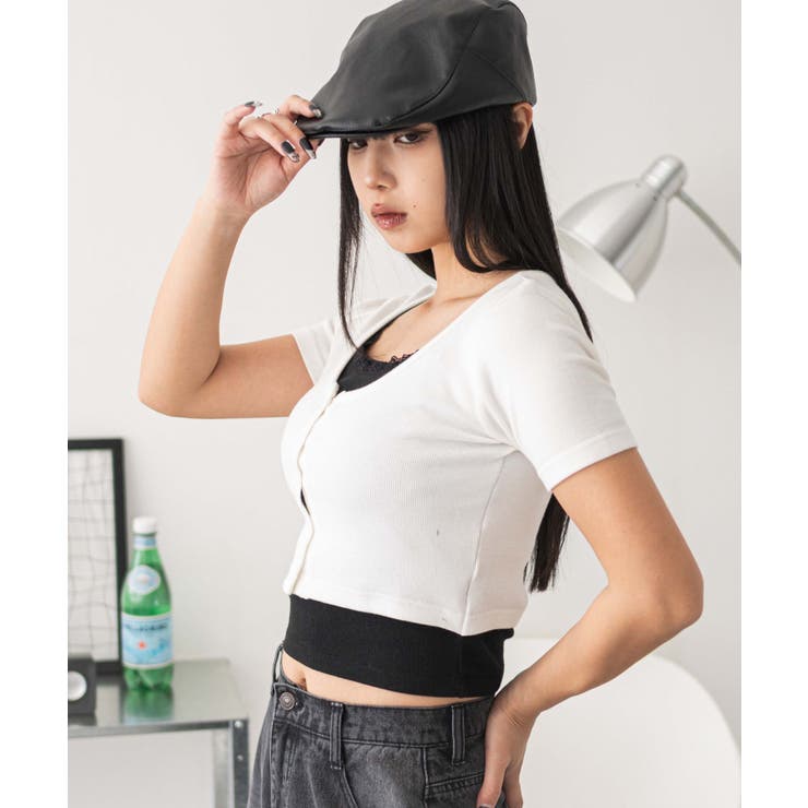 レースキャミレイヤード風ちびT | WEGO【WOMEN】 | 詳細画像7 