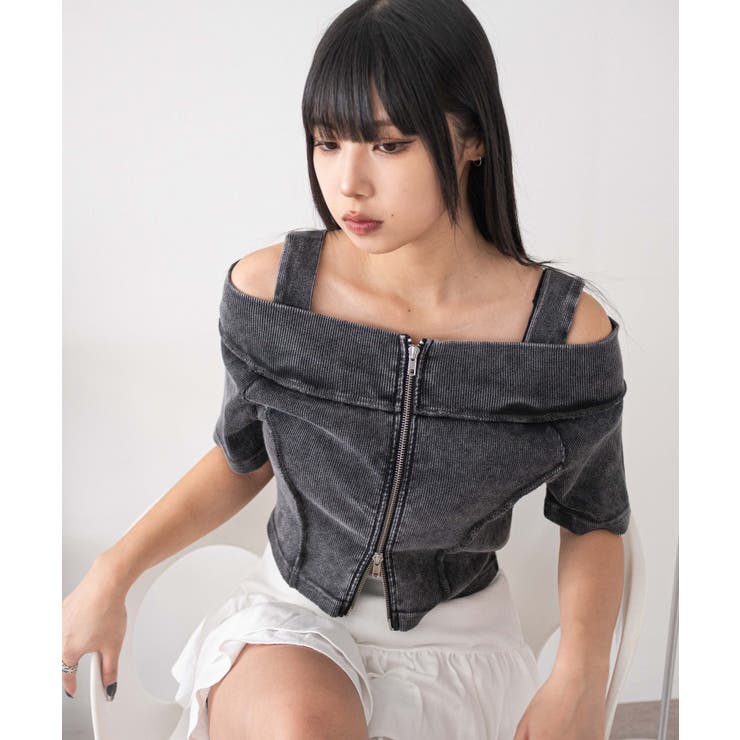 whimgazette オフショルトップス ウィムガゼット Whim Gazette オフショルニットプルオーバー