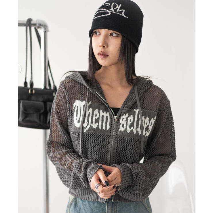 ジャガードメッシュパーカー | WEGO【WOMEN】 | 詳細画像11 