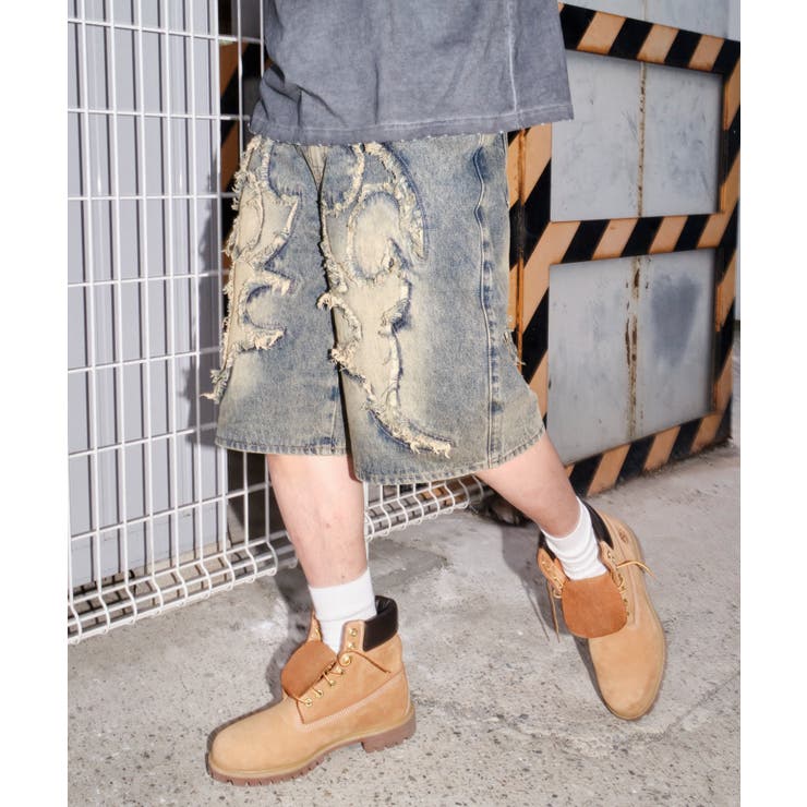 スーパーバギーフリンジデニムショーツ | WEGO【MEN】 | 詳細画像1 