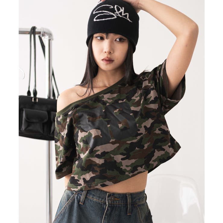 柄4 | 2WAYオフショルショートT | WEGO【WOMEN】