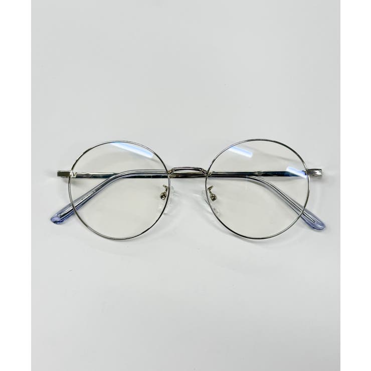 シルバー | ラウンドメタルフレームアイウェア | WEGO【MEN】