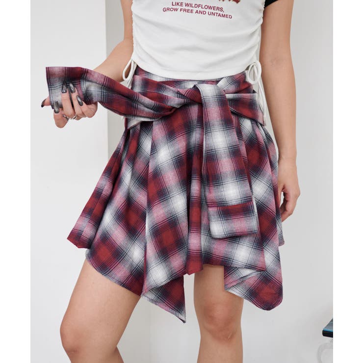 チェックシャツイレヘムミニスカート | WEGO【WOMEN】 | 詳細画像1 