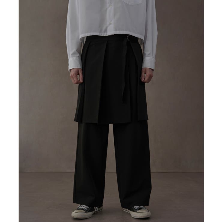 TRラップスカート付きスラックス[品番：WG010094866]｜WEGO【MEN