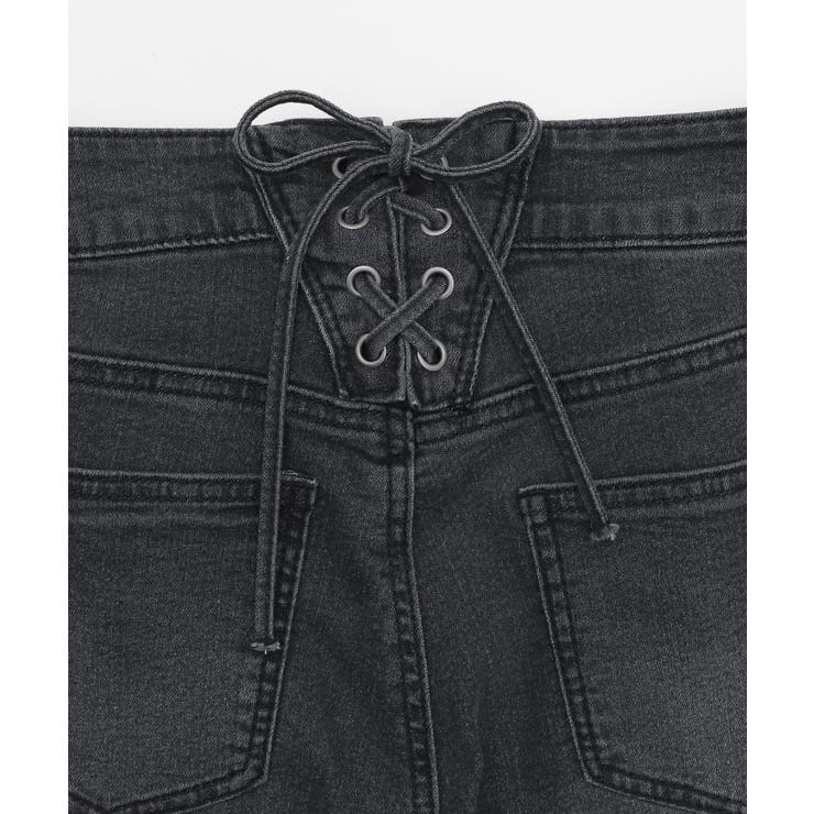 レースアップフリンジストレッチフレアデニムパンツ | WEGO【WOMEN】 | 詳細画像24 