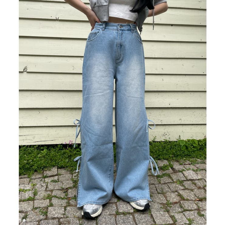 サマーデニムサイドリボンパンツ | WEGO【WOMEN】 | 詳細画像1 