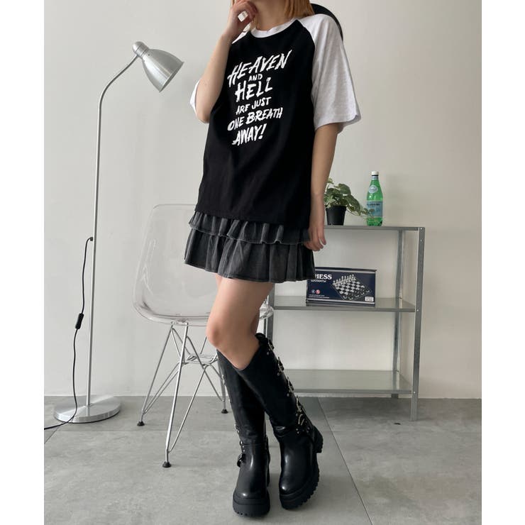 HEAVENHELLラグランT | WEGO【WOMEN】 | 詳細画像3 