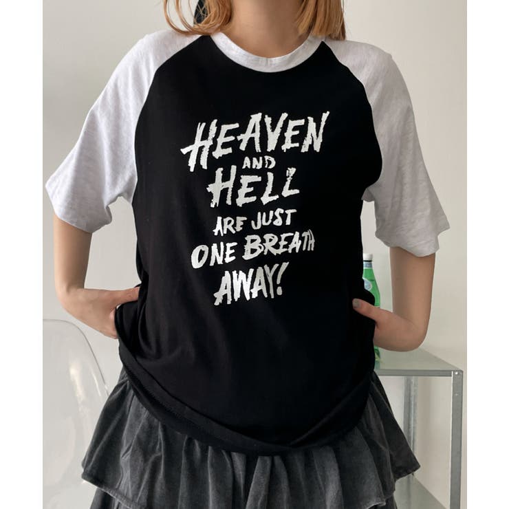 HEAVENHELLラグランT | WEGO【WOMEN】 | 詳細画像8 