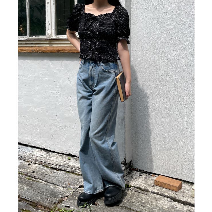 レースアップシャーリングブラウス | WEGO【WOMEN】 | 詳細画像3 