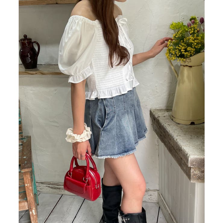 レースアップシャーリングブラウス | WEGO【WOMEN】 | 詳細画像8 