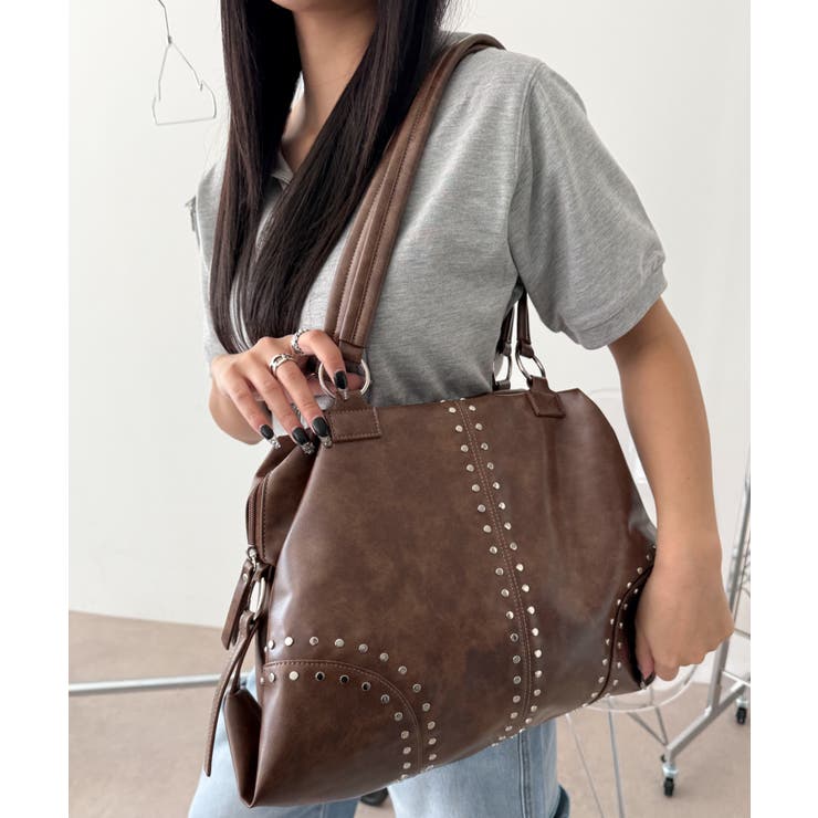 スタッズBIGボストン | WEGO【WOMEN】 | 詳細画像1 